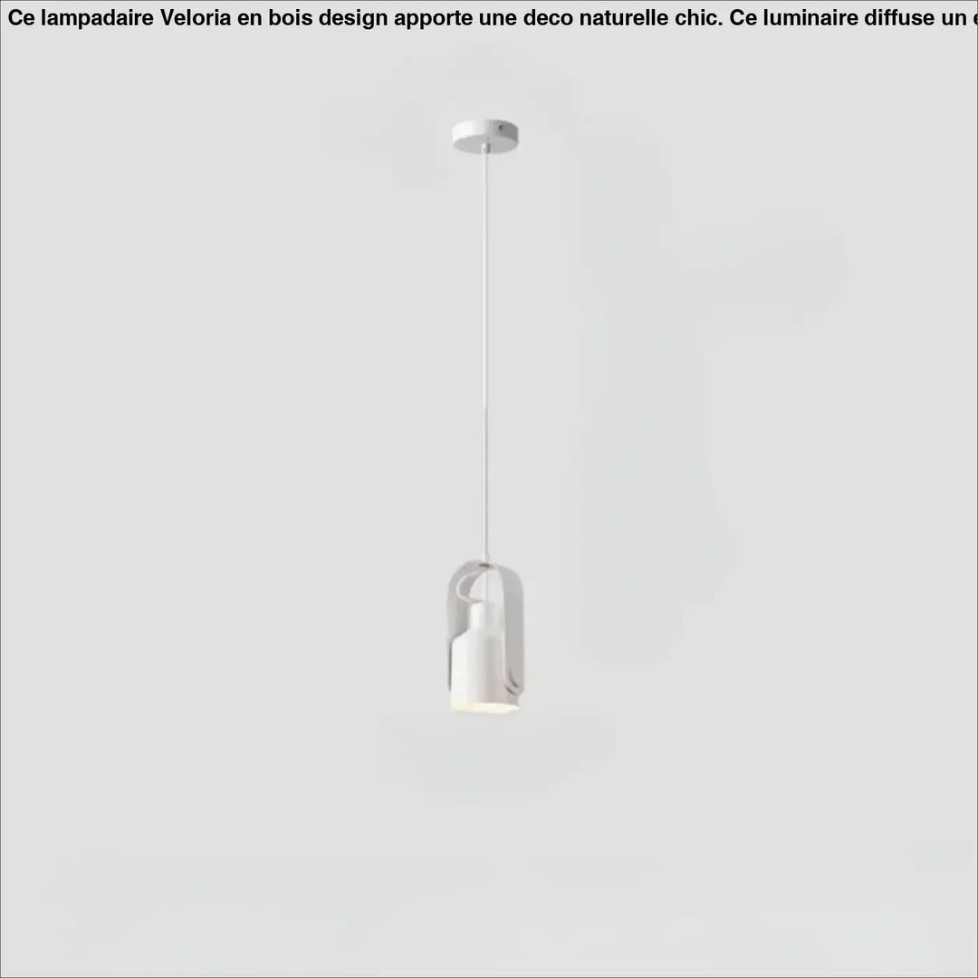 Suspension luminaire talvi blanc minimaliste avec abat-jour cylindrique et cadre en métal courbé élégant