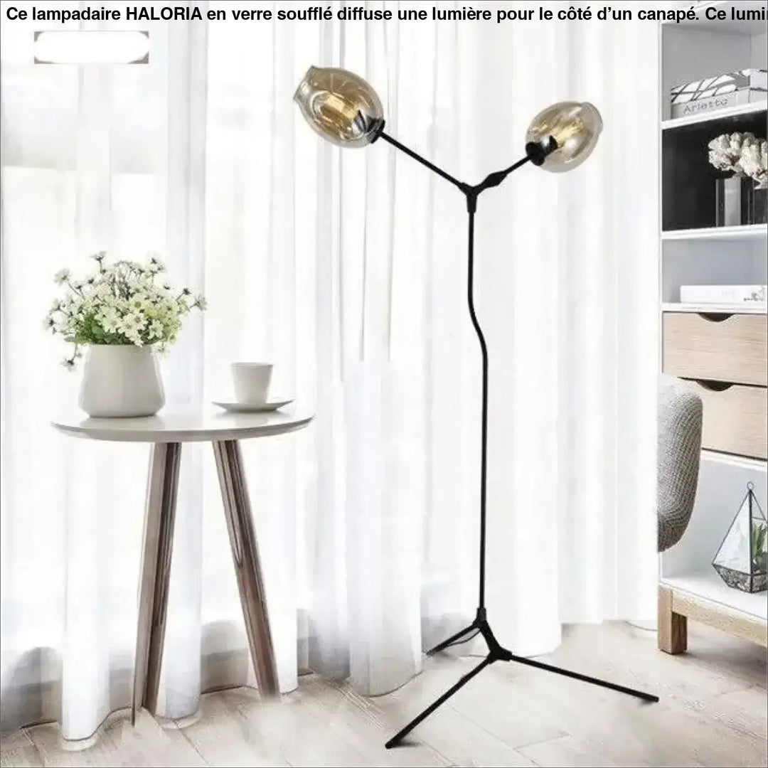 Lampadaire En Verre Soufflé Design Œil Noir