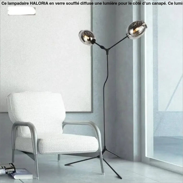 Lampadaire En Verre Soufflé Design Œil Noir