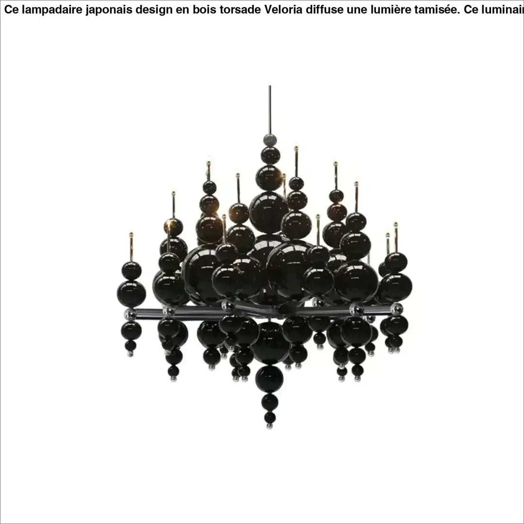 Suspension noir contemporain style luxe éclairage chic