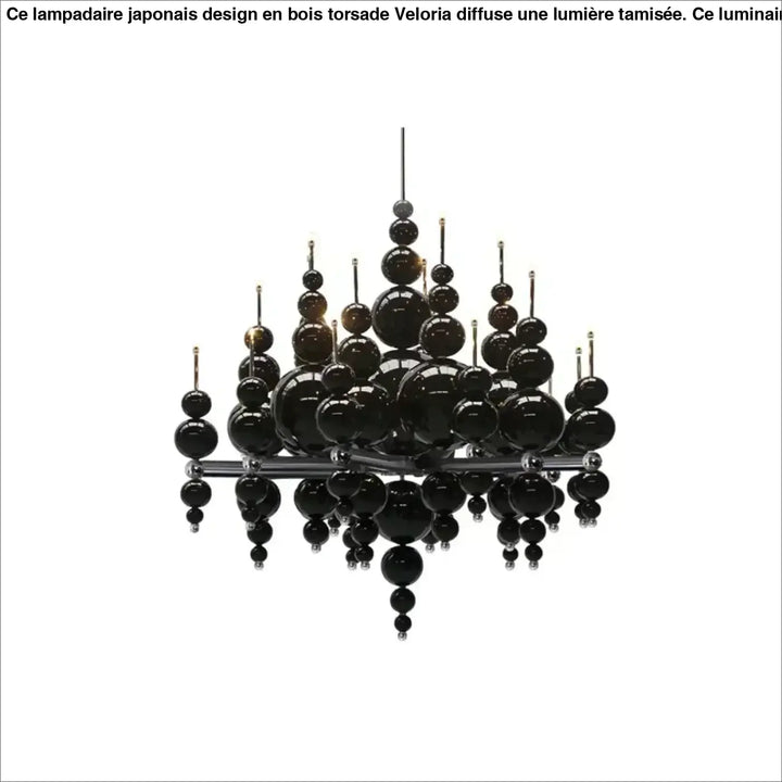 Suspension noir contemporain style luxe éclairage chic