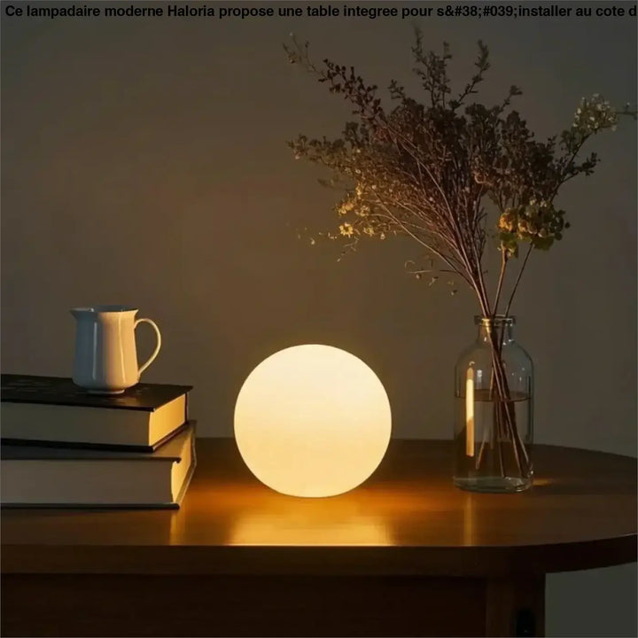 Veilleuse elya avec présence lumineuse chaude sphérique à finition mate douce design inspirée