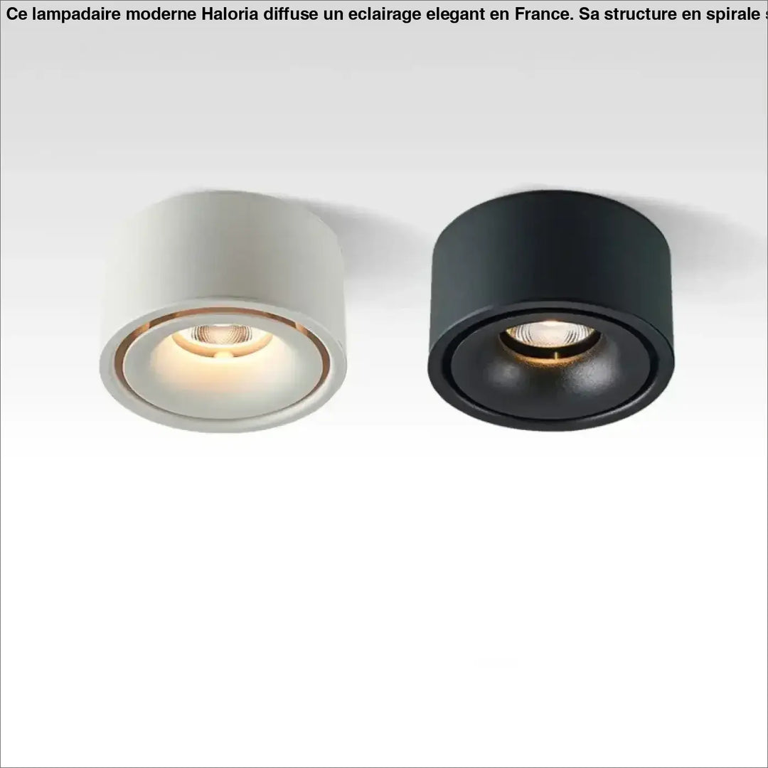 Luminaire plafonnier jinu plafonnier moderne avec éclairage led chaud en blanc et noir mat design circulaire plus qu’un simple éclairage
