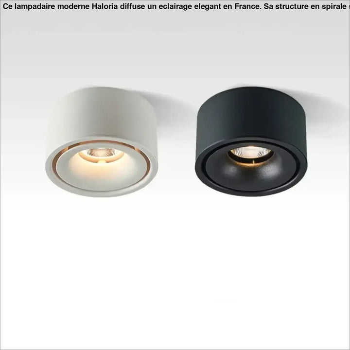 Luminaire plafonnier jinu plafonnier moderne avec éclairage led chaud en blanc et noir mat design circulaire plus qu’un simple éclairage