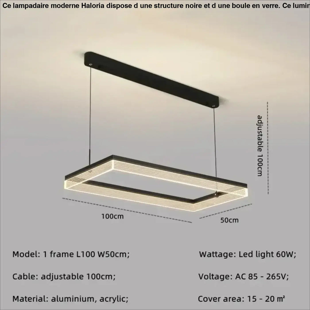 Suspension élégant design contemporain noir intérieur chic