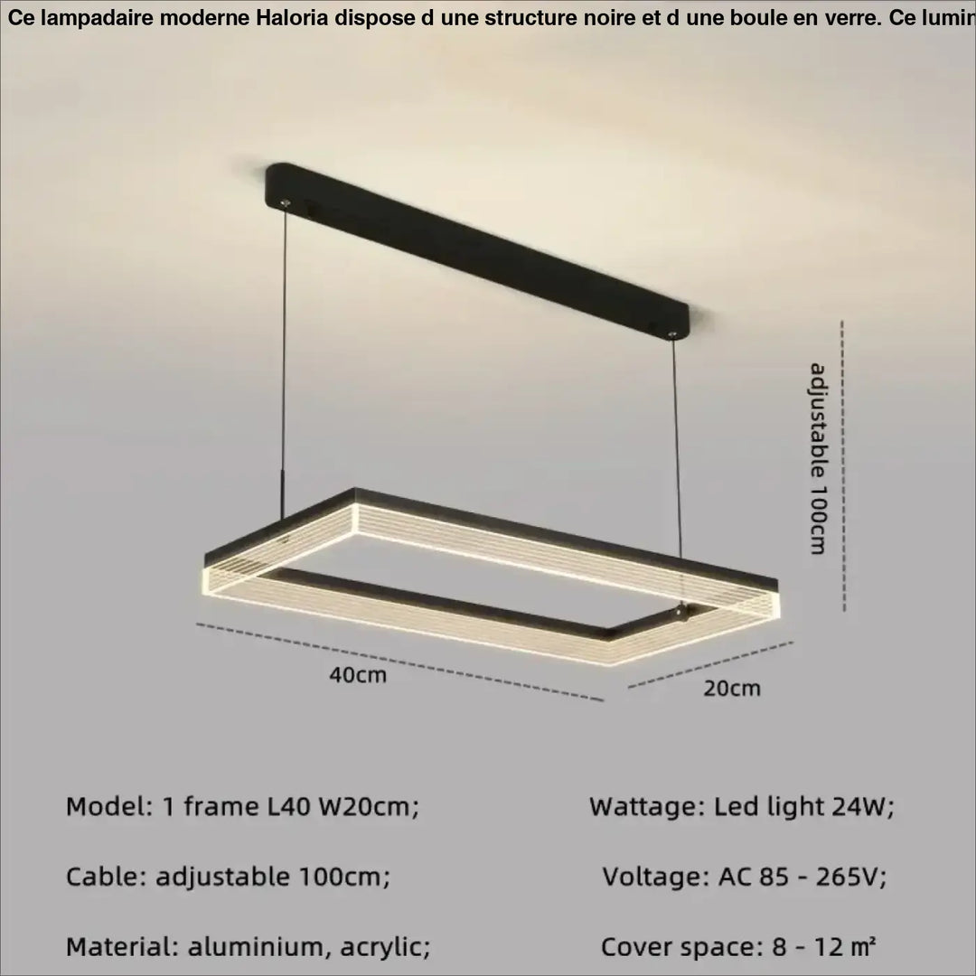 Suspension élégant design contemporain noir intérieur chic