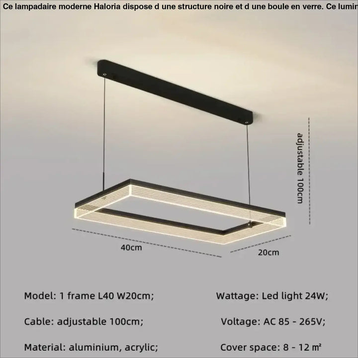 Suspension élégant design contemporain noir intérieur chic