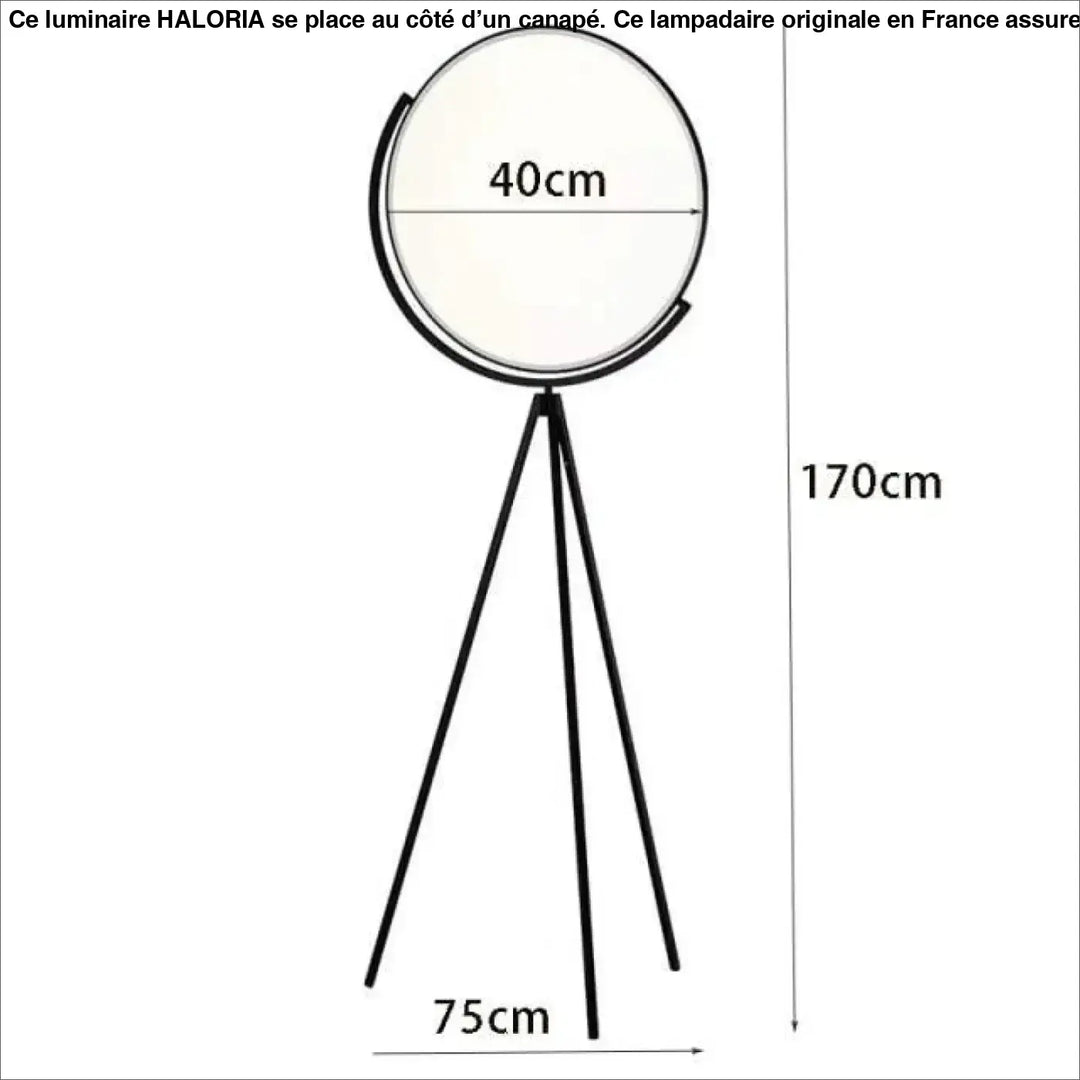 Lampadaire Originale En Aluminium Noir Style Projecteur