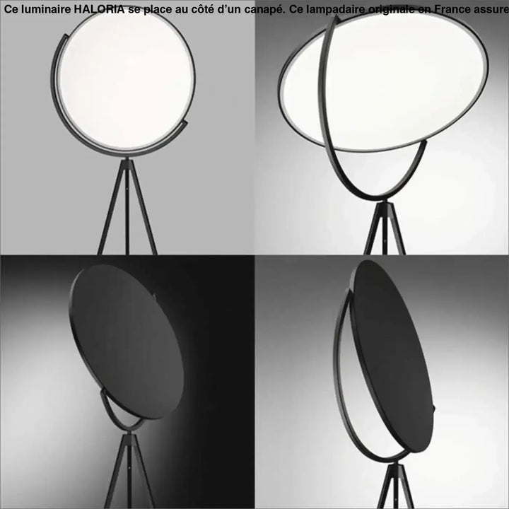 Lampadaire Originale En Aluminium Noir Style Projecteur