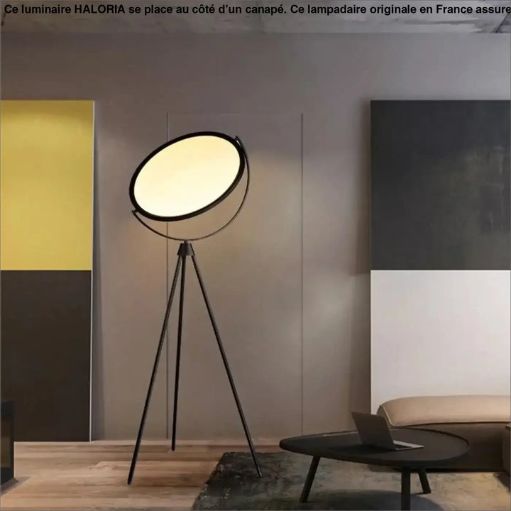 Lampadaire Originale En Aluminium Noir Style Projecteur