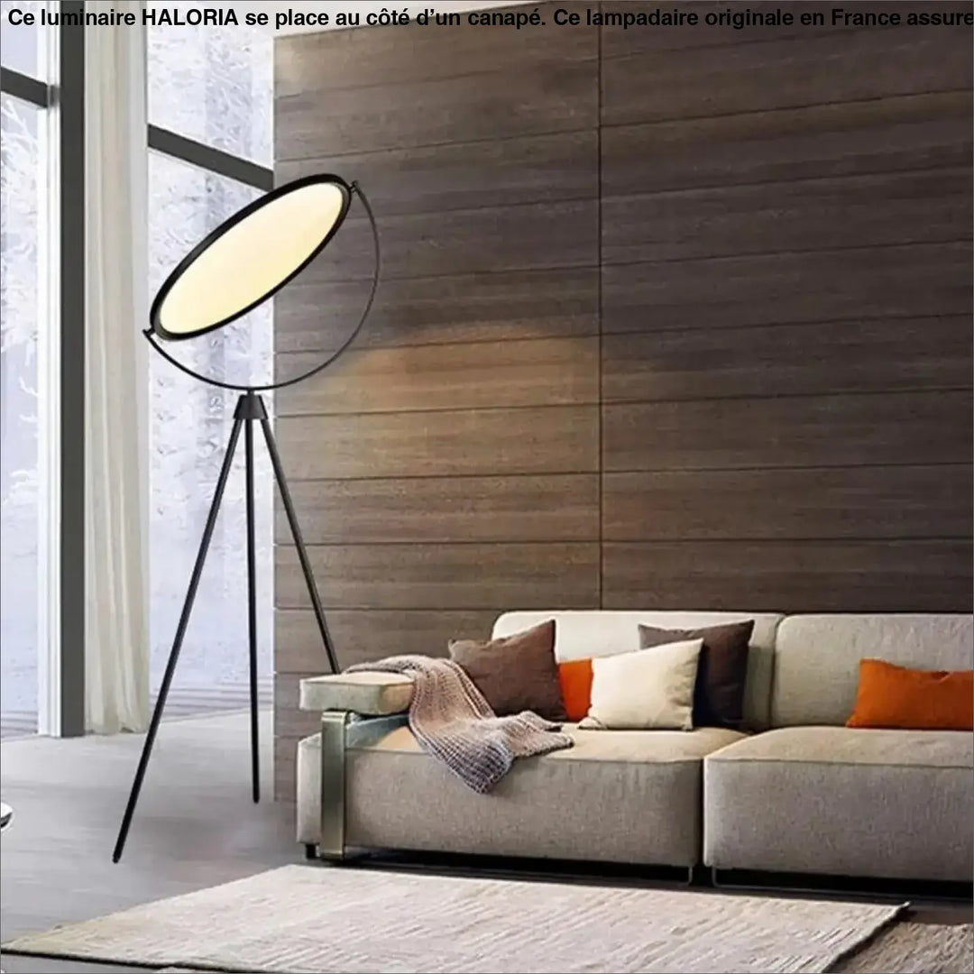 Lampadaire Originale En Aluminium Noir Style Projecteur