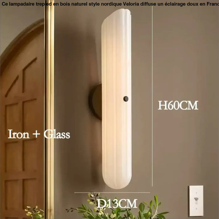 Applique élégante en verre et fer design contemporain