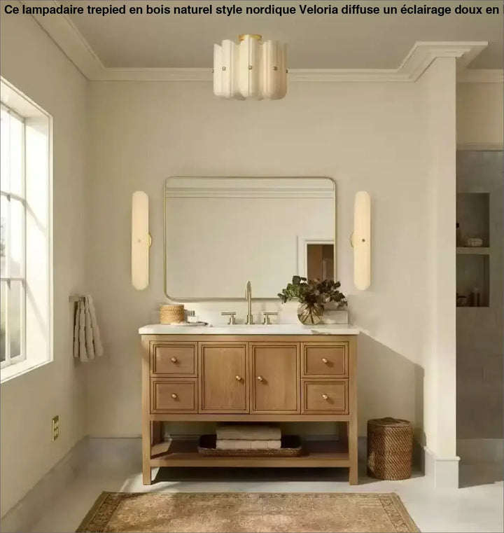Applique élégante en verre et fer design contemporain