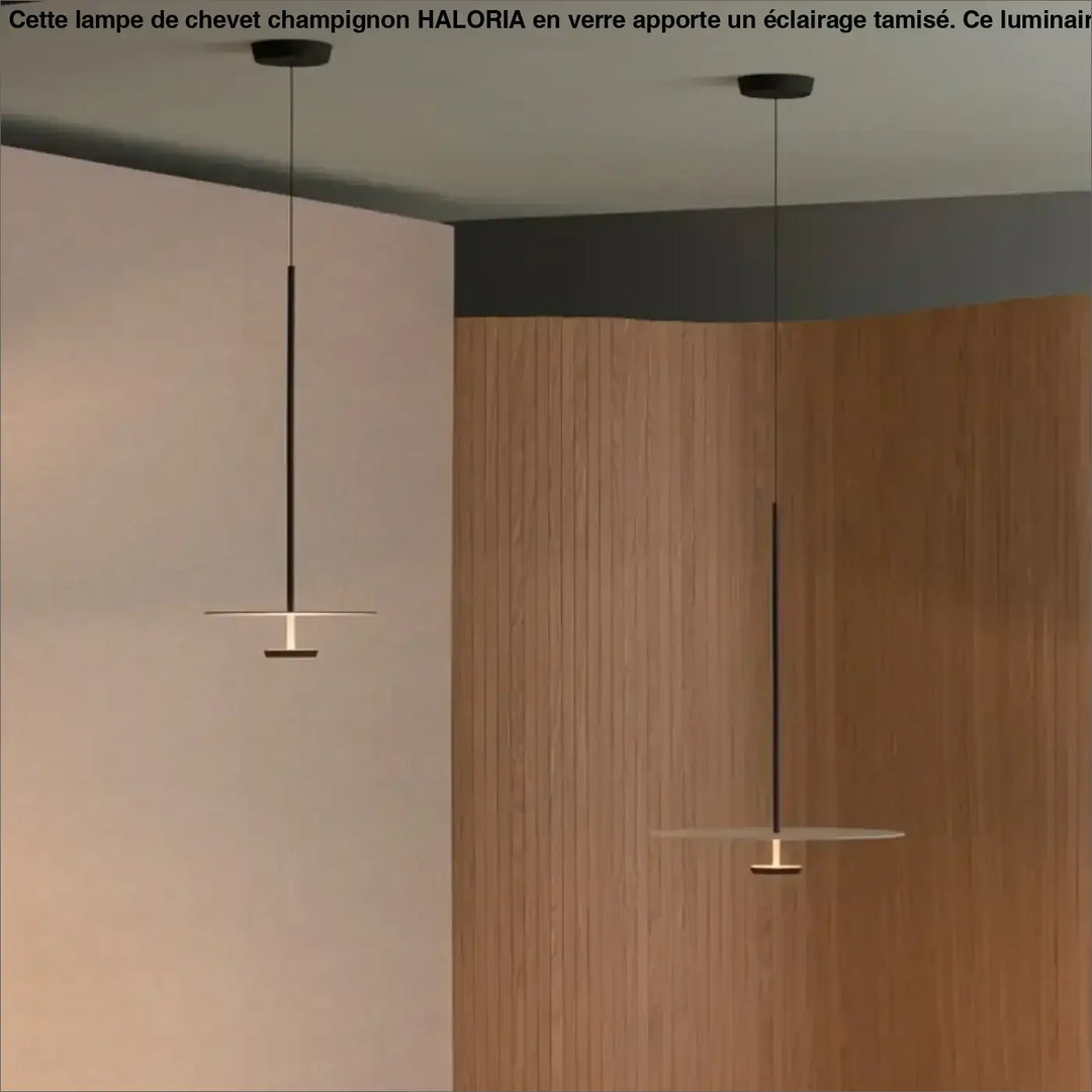 Suspension luminaire articire avec lampes suspendues noires minimalistes à abat-jour en disque et cordons fins