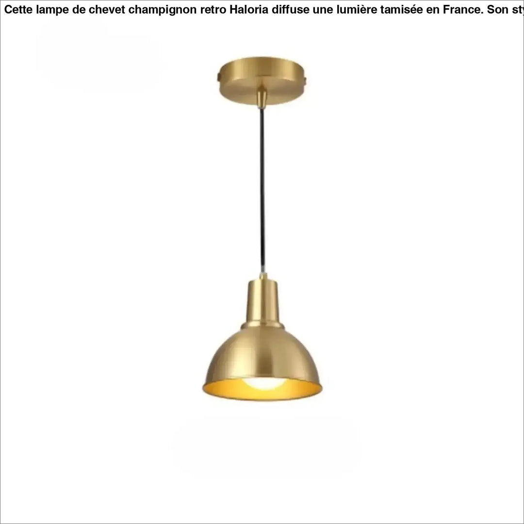 Suspension luminaire uranus en laiton avec abat-jour en forme de dôme et câble noir pour lampes suspendues élégantes