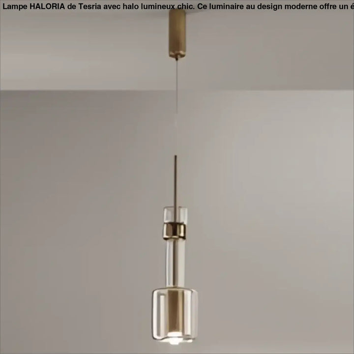 Suspension luminaire vitria avec cadre en métal laiton et verre soufflé clear pour décoration intérieure moderne