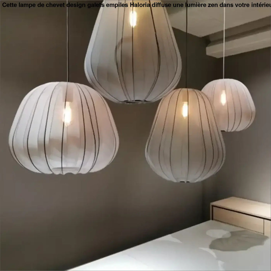 Suspension luminaire orbys en verre soufflé blanc nervuré au design organique moderne suspension luminaire raffinée