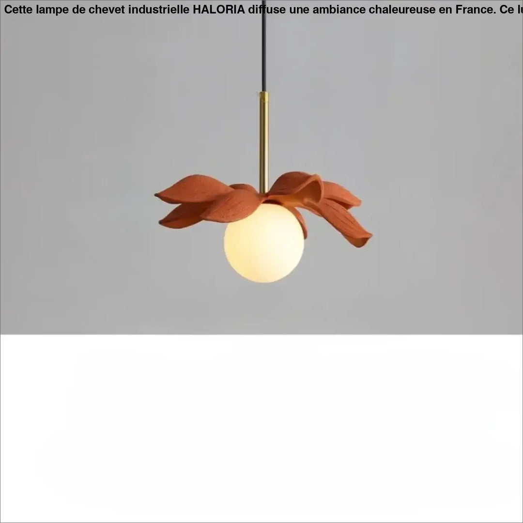 Suspension luminaire kalyx en céramique terracotta chaude avec globe en verre dépoli pour un éclairage décoratif