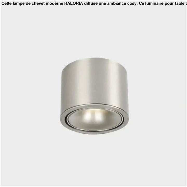 Luminaire plafonnier kryo éclairage encastré cylindrique moderne avec finition métallique brossée et flux lumineux variable d’un variateur
