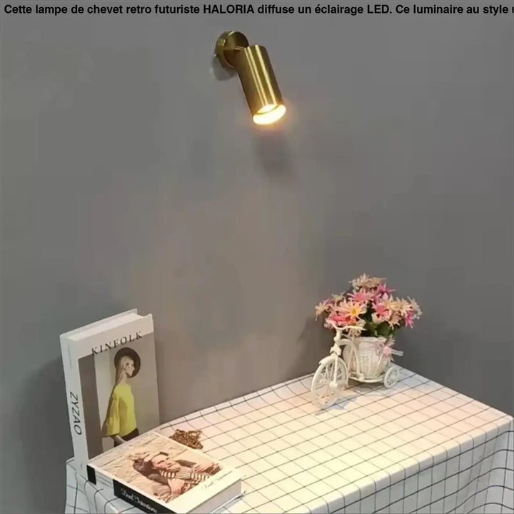 Applique murale cylia cylindrique en laiton avec lumière chaude pour un éclairage d ambiance élégant