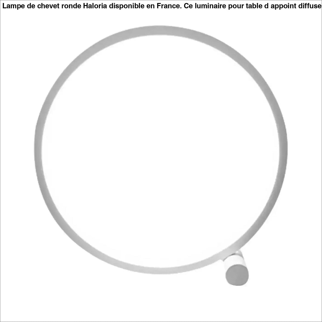 Lampe De Chevet Ronde En Aluminium Blanc Et Noir