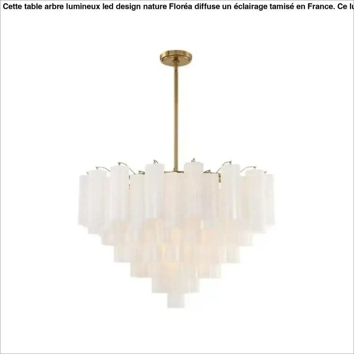 Lustre moderne double niveau en verre translucide blanc avec support en laiton doré pour couloir d’exposition