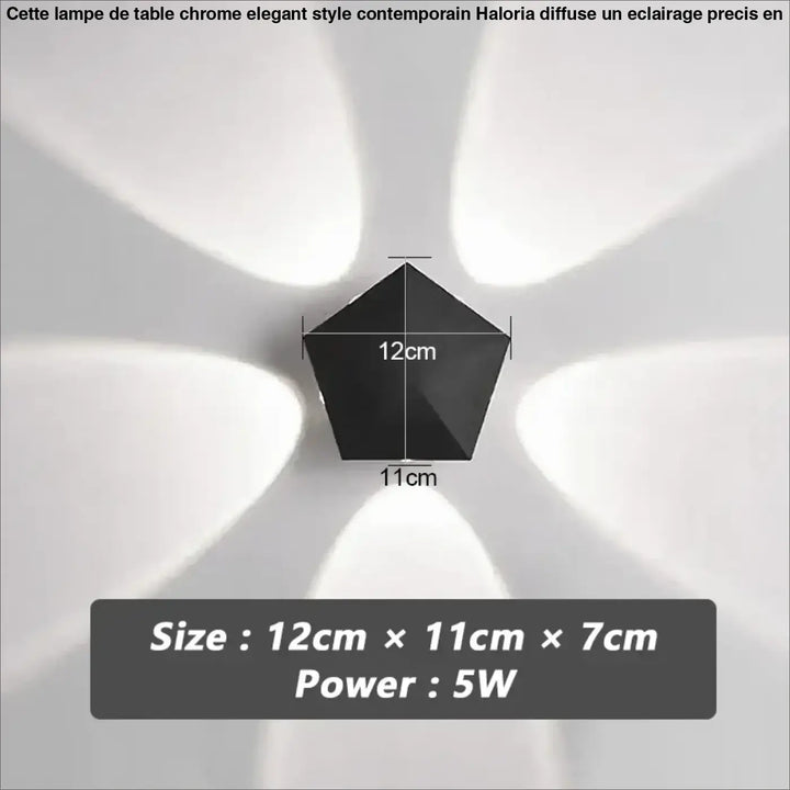 Applique murale design led minimaliste effet halo noir chic