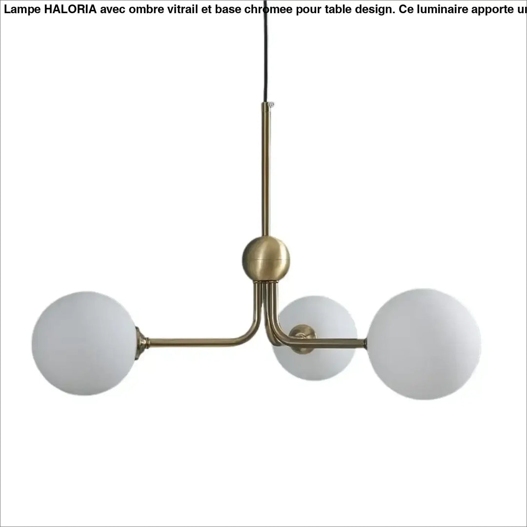 Luminaire plafonnier milko en laiton avec trois éclairage globe en verre dépoli suspension luminaire minimaliste décoration pensée
