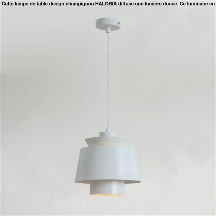 Suspension luminaire pendila blanche à étages avec design moderne et finition mate lisse