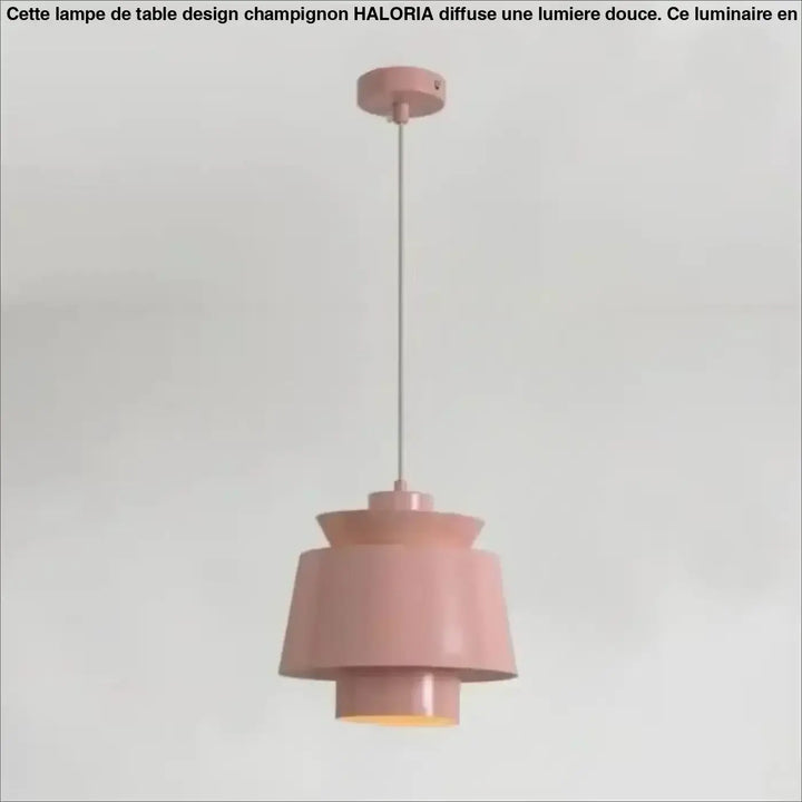 Suspension luminaire pendila rosa tendre à étages avec design moderne et finition mate elegante