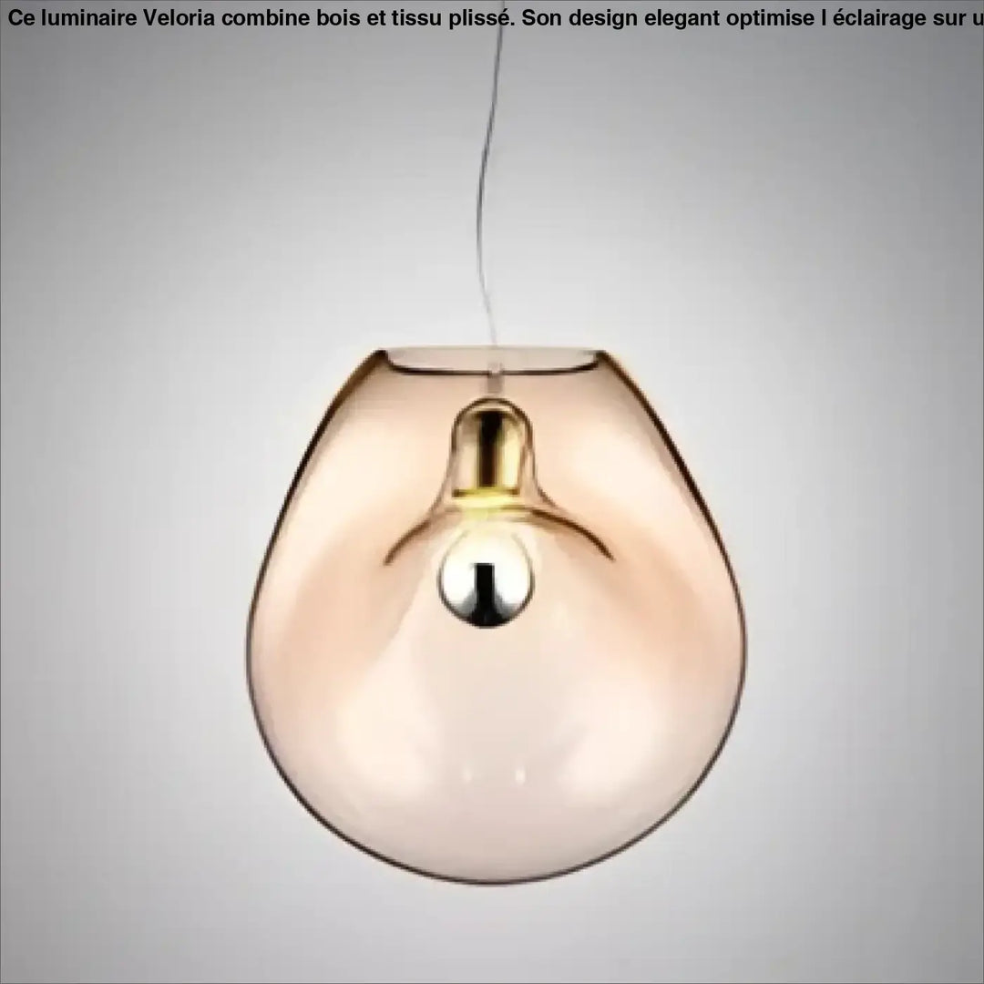 Applique murale taonua en verre soufflé ambré translucide avec ferrure en laiton poli pour décoration intérieure plus qu’un éclairage