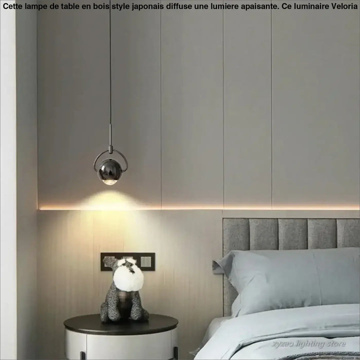 Suspension luminaire orion design luminaire boules avec finition chrome poli et tête sphérique suspendue par cordon noir