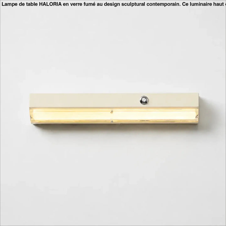 Applique murale élégante alana crème avec design rectangulaire et éclairage led chaud intégré