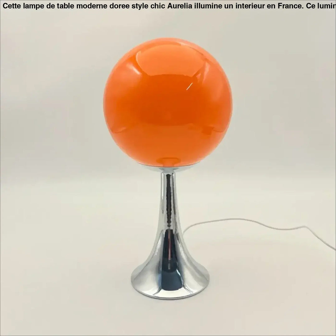 Lampe de chevet boule en verre blanc au style moderne