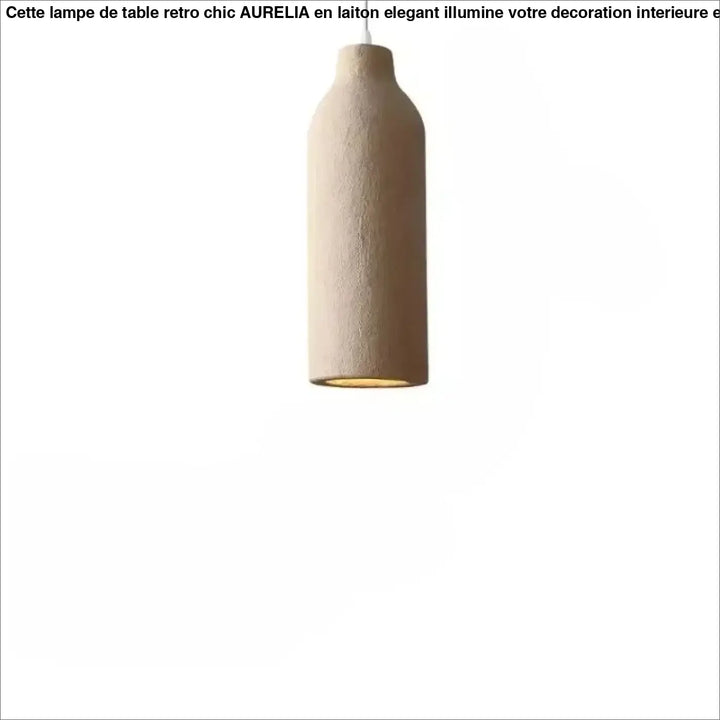 Suspension luminaire kayo beige en céramique texturée avec design élégant en forme de bouteille et lumière intérieure chaude pour un appareil intelligent plus brefs délais besoin d’ouvrir