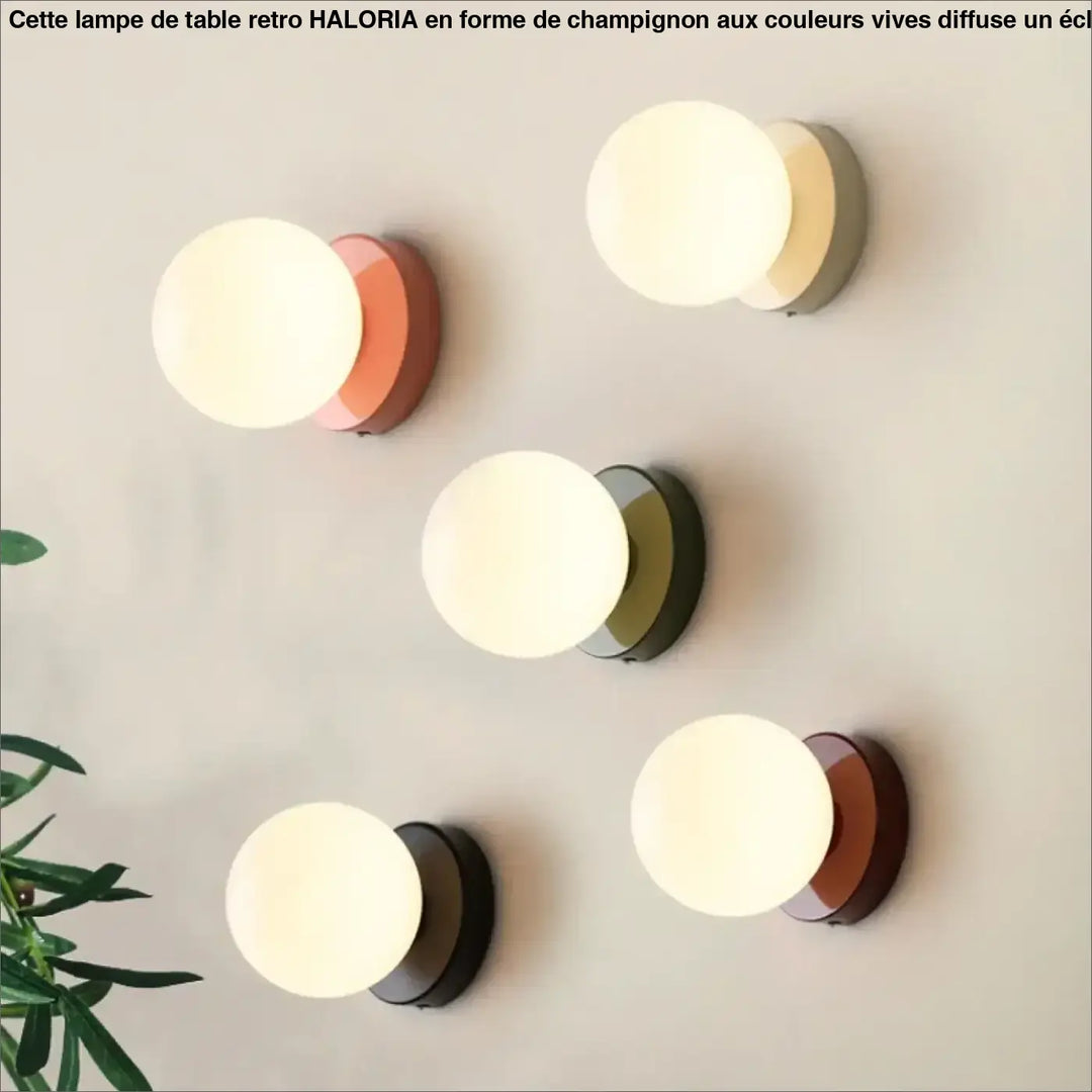 Applique murale puffo à abat-jours arrondis avec bases mate terracotta olive et brun pour un murale design doux