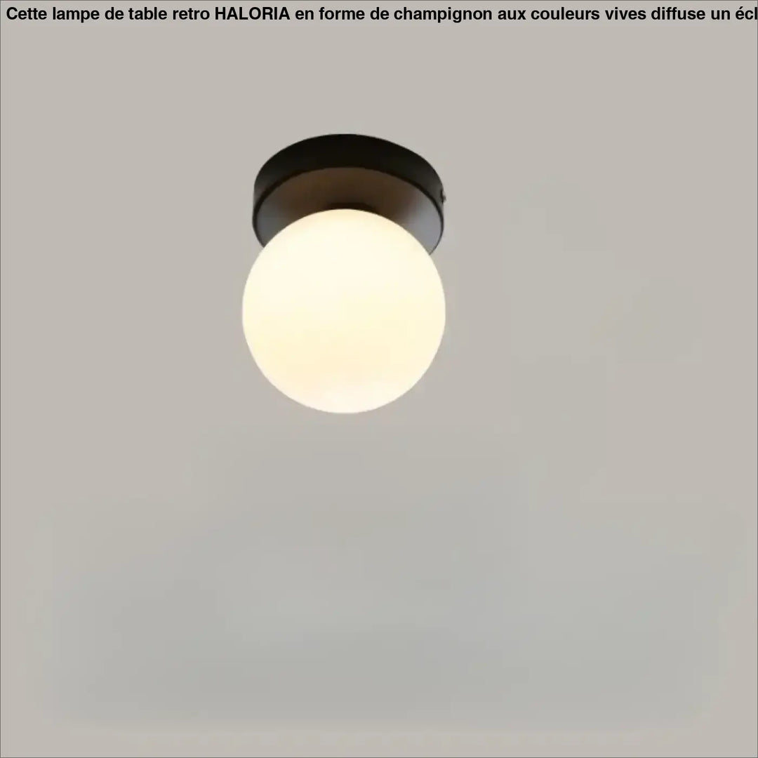 Applique murale puﬀo en finition noire avec abat-jours arrondis en verre dépoli pour un style murale design doux