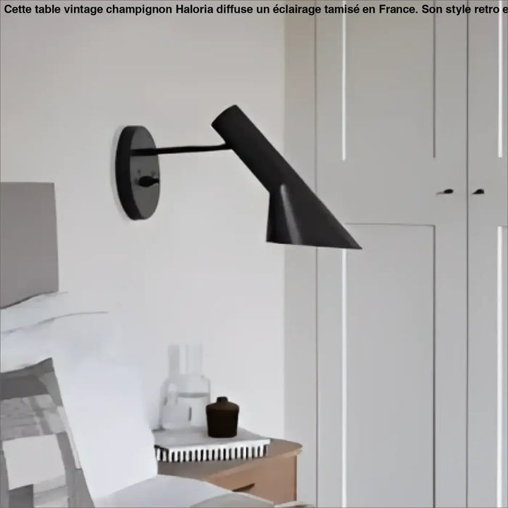 Applique murale eluna noire minimaliste avec design angulaire et faisceau directionnel pour décoration intérieure moderne