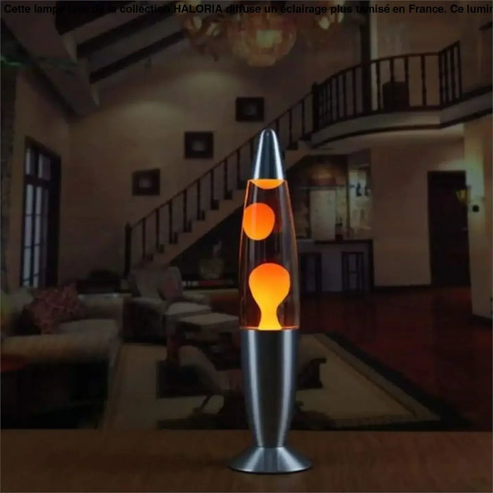 Lampe Lave Dé Moderne Verre Aluminium