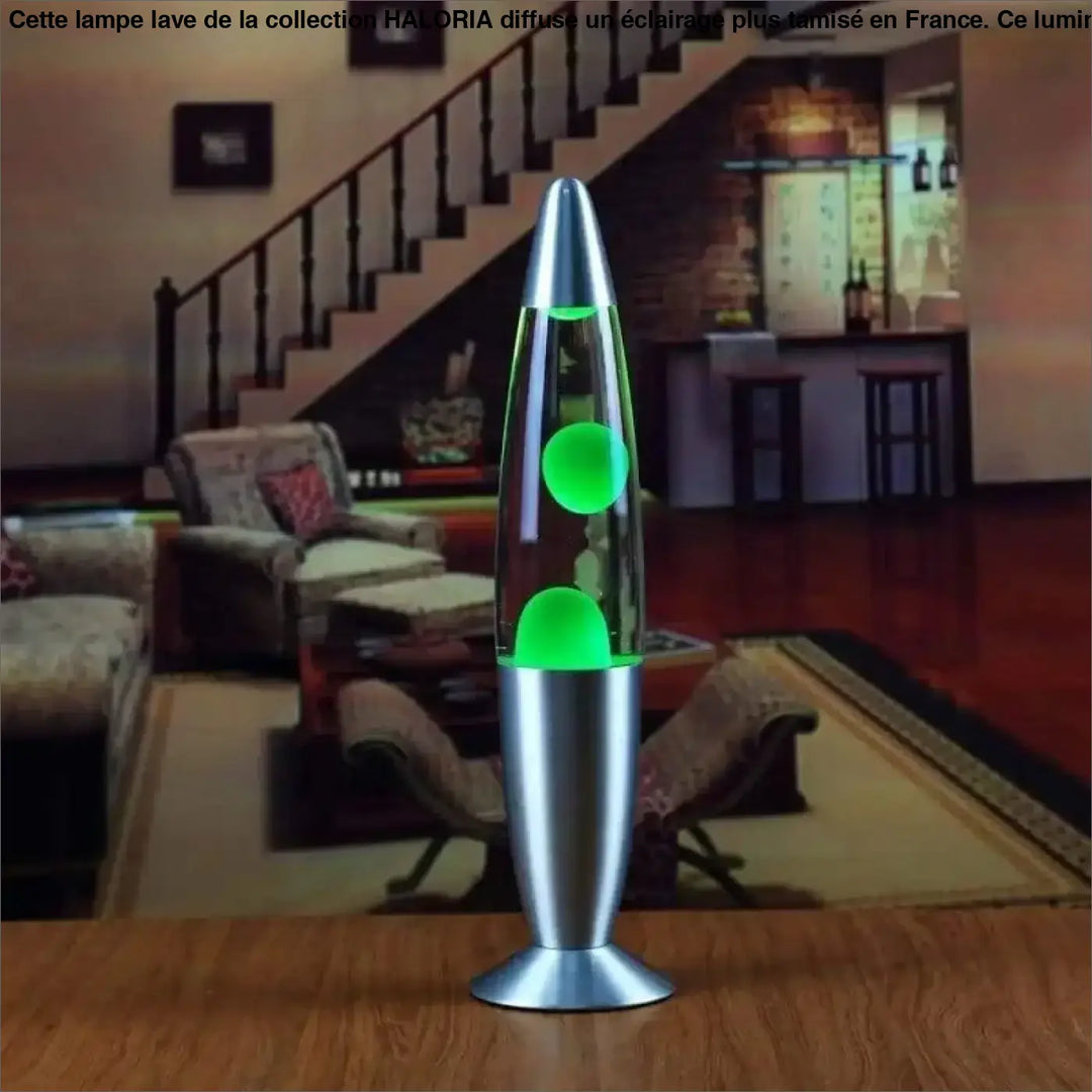 Lampe Lave Dé Moderne Verre Aluminium
