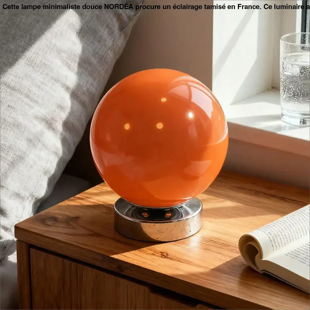 Lampe de chevet scandinave ronde couleur creme design