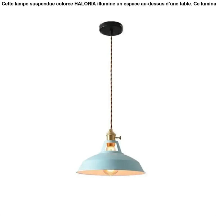 Lampe Suspendue Colorée en Aluminium Style Rétro