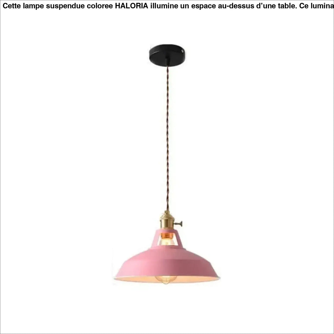 Lampe Suspendue Colorée en Aluminium Style Rétro