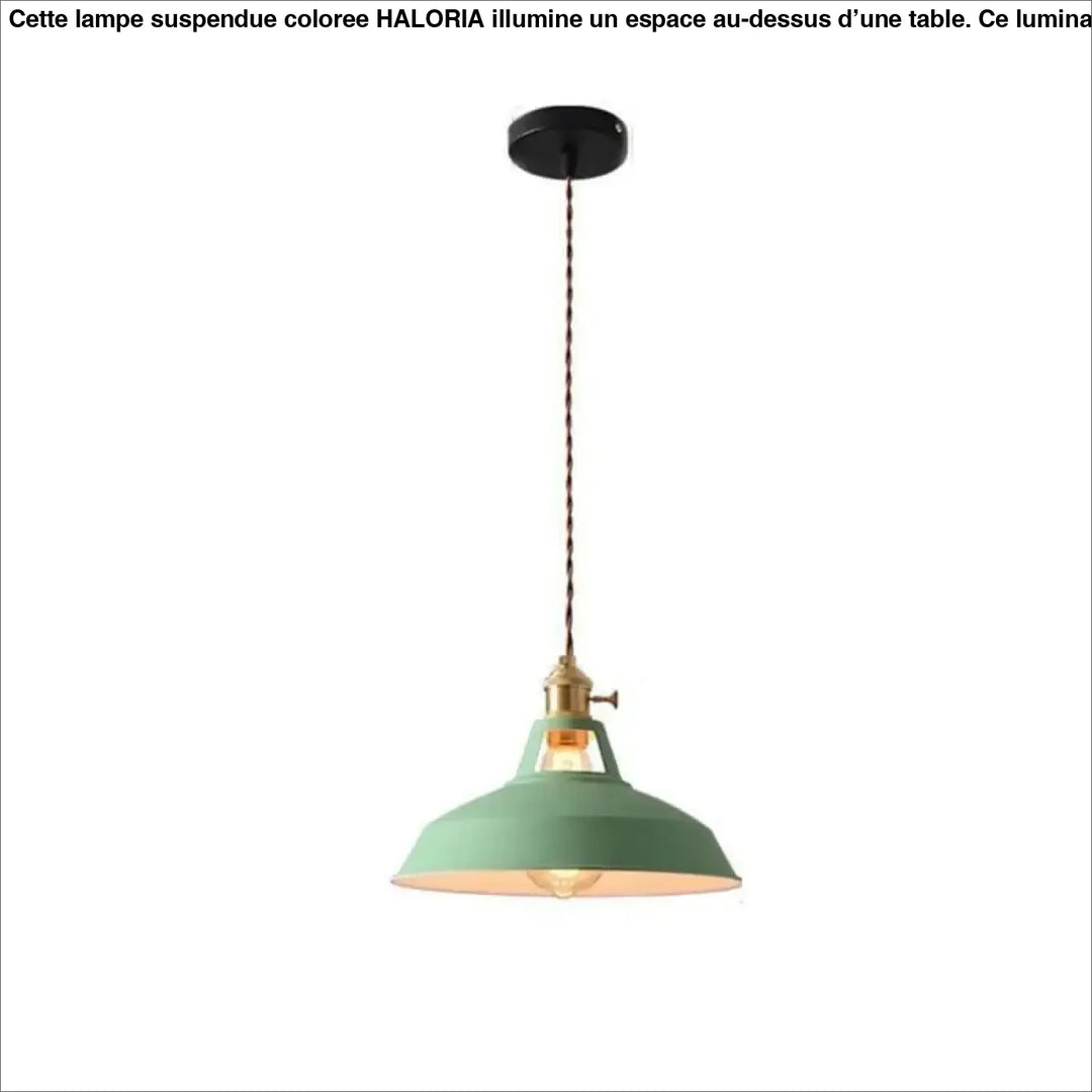 Lampe Suspendue Colorée en Aluminium Style Rétro