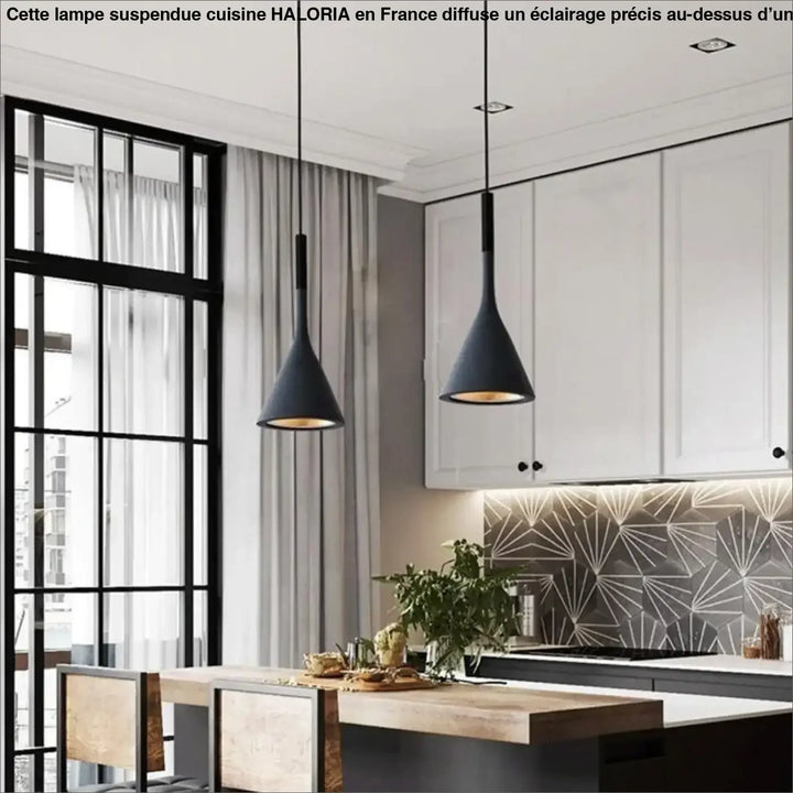 Lampe Suspendue Cuisine Élégante En Aluminium