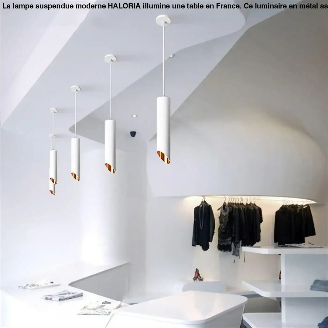 Lampe Suspendue Moderne Cylindrique Intérieur Cuivré
