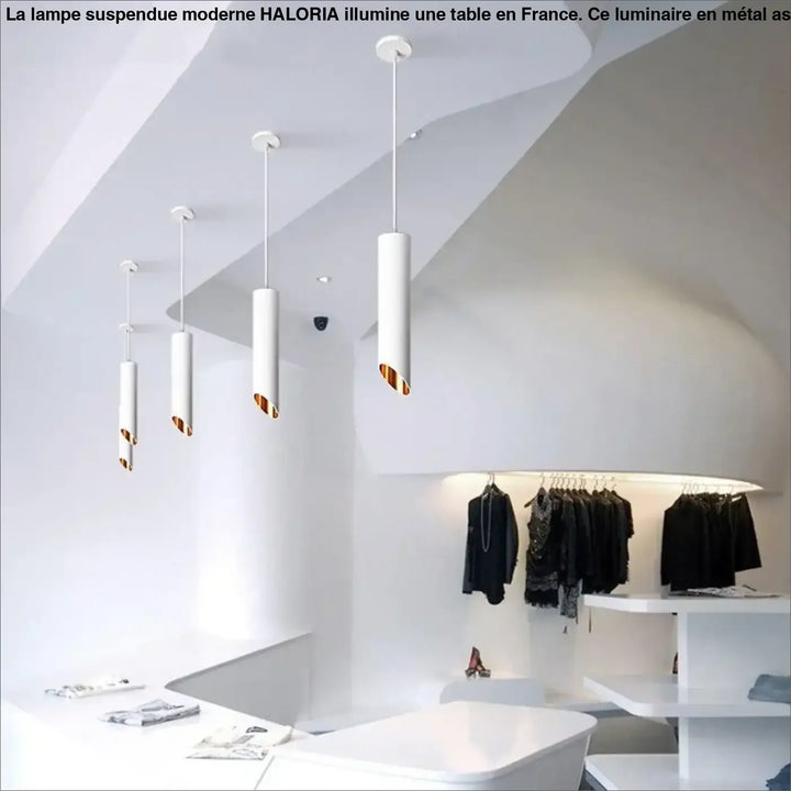 Lampe Suspendue Moderne Cylindrique Intérieur Cuivré