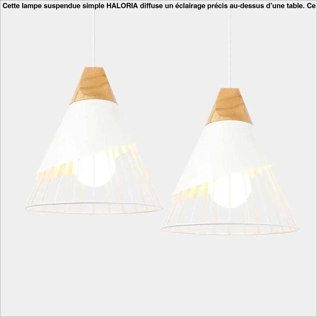 Lampe Suspendue Simple Cage Ajourée en Bois