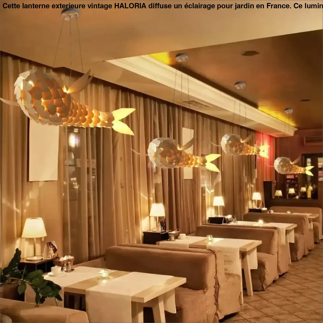 Wabi Sabi Handmade Wooden Fish Pendant Light Japanese Vintage LED hanging Light Living Room Hotel Lobby Club Dining