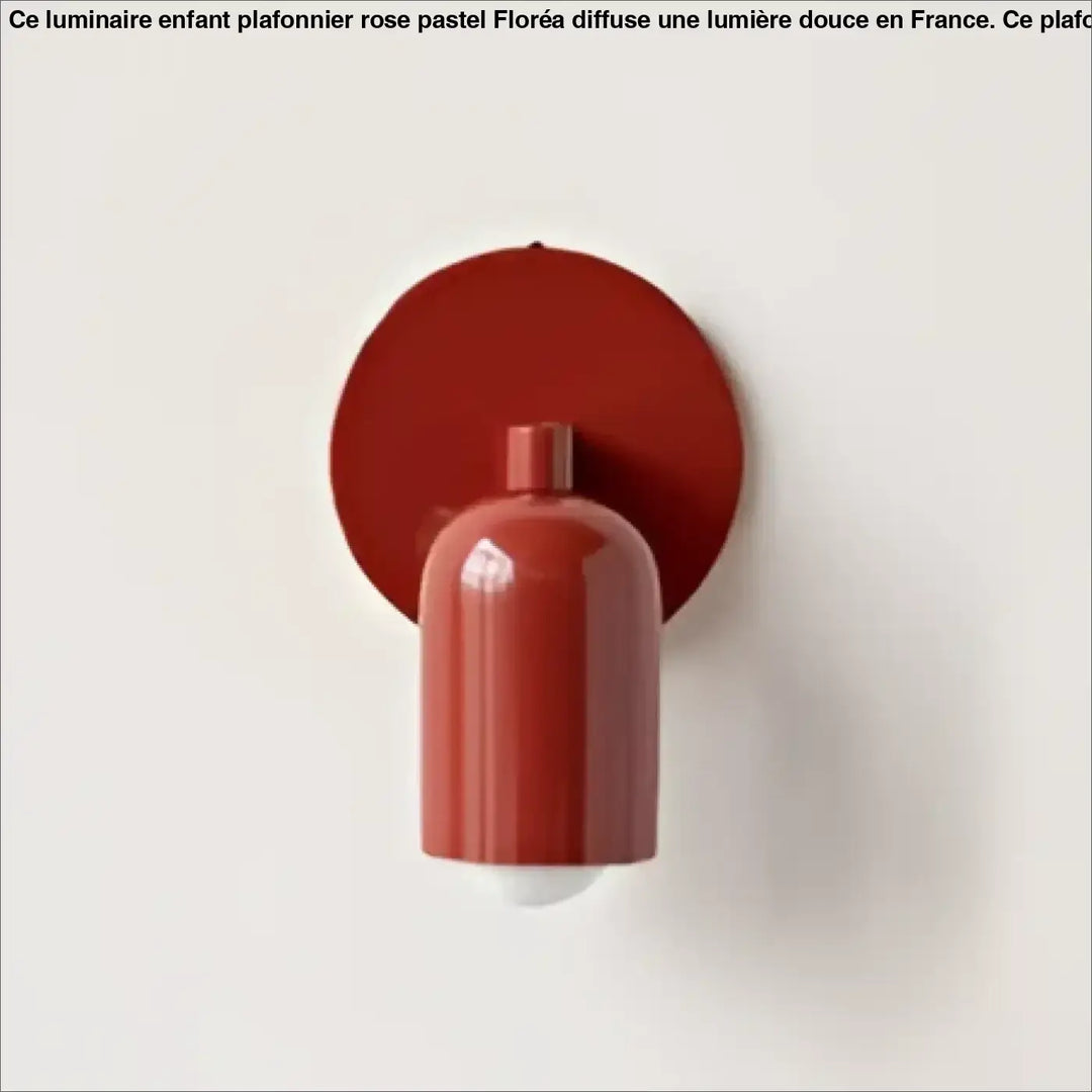 Applique murale coridor rouge cylindrique design minimaliste avec finition lisse et brillante suffit d’un style élégant